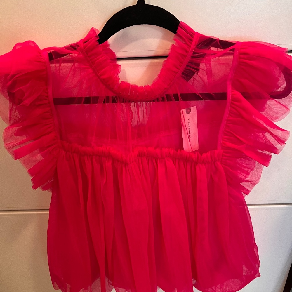 Tulle anthro top